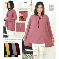 Q GL BASIC BLOUSE BIGSIZE 2R BAJU XXL LONG SLEEVE 2L MUSLIM WOMEN BLUS BUMIL 2XL LONG SLEEVE L2