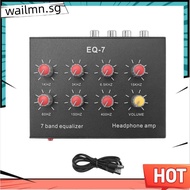 EQ-7 Car Audio Headset Amplifier 2 Channel Audio Mixer Equalizer
