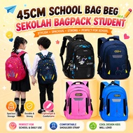 【ShopWithJoy】45cm School Bag Backpack Budak Beg Sekolah Menengah Bag Galas Lelaki Beg Kolej Sport Ba