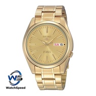 Seiko 5 SNKL48K1 SNKL48K SNKL48 Automatic Gold Tone Stainless Steel Analog Men s Watch