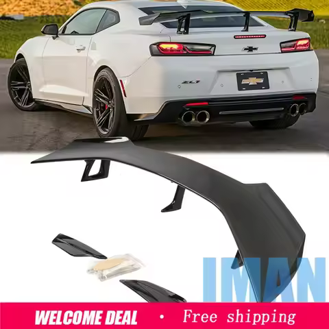Gloss Black ZL1 1LE Style Rear Trunk Wing Spoiler For Camaro 2D 2016-2024