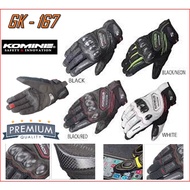 GK 167 RIDING GLOVE AIR MESH LEATHER & CARBON PROTECTOR GLOVE KOMINE 3D