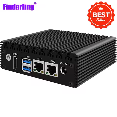 6W Low Power Intel N3050/N3160 Quad Core Quad Thread X86 Soft Router 2*1000M Lan Port HD-MI Output M