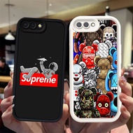 N103 SUP Silicone black and white Casing for Realme C2 C2s OPPO A5 A3s A12e A1K Case