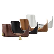 New Pu Leather Camera Case Half Body Cover For Panasonic Lumix GF7 GF8 GF9 GF10 Remove Battery Direc