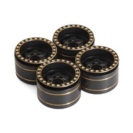【BBI】-4pcs 1.0 Plus Brass Beadlock Wheel Rims Wheels for 1/18 TRX4M SCX24 FCX24 RC Car Upgrade Parts