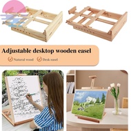 Tabletop Easel 18 Inches H-Frame Wood Easel Adjustable Easel Stand for Painting Multipurpose Desktop