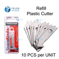 [ 1 UNIT - 10 PCS ] Jetech Laminate Utility Knife Spare Blade for pvc cutter refill Plastic Cutter 1