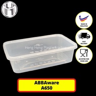 Special Offer ABBA A650 Disposable Microwave Rectangular Container RT650S / T650 (650mL x 50 pieces)