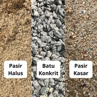 1kg Fine Sand (Pasir Halus) / Stone 3/4 (Batu Konkrit) / Course Sand (Pasir Kasar)