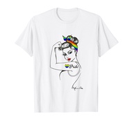 LGBT Girl Power Pin Up Retro Art By Anne Cha Flag Gay Pride T-Shirt