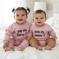 #改字 #兄弟姐妹裝 長袖大學tee 小童衛衣 雙胞胎包屁衣 bmm