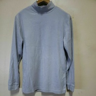 Light Grey Crew Neck Sweater Short Fur Fleece b66 Inches