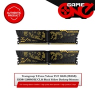 Teamgroup T-Force Vulcan TUF 16GB (2X8GB) DDR4 3200MHZ CL16 Black Yellow Desktop Memory DDR4 RAM