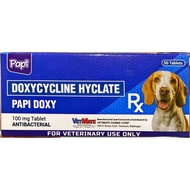 Papi Doxy 100mg Tablet Doxycycline Hyclate Antibacterial for Dog Cat Meds sold per piece