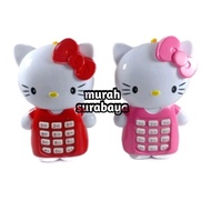 Mainan Anak Phone Hello Kitty Ada Suara Dan Lampu 3687 Murah Menggunakan Baterai | Mainan Anak Telep
