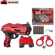 GKIDS FJ926 FENG JIA High Speed Soft Bullet Gun Blaster Kids Toy - Play Shoot Handcuff Binoculars Ta
