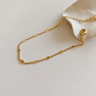 金色年華 - 黃銅電鍍18K金手鍊