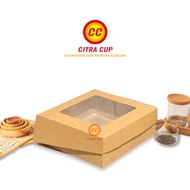 18x18 Laminated Chocolate Kraft box/Rice box/Cake Bread box - Window