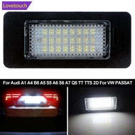 LOVETOUCH 1PC Car Canbus LED License Number Plate Light Assembly Replacement White For Audi A1 A4 B8
