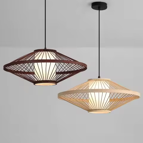 Modern Chinese Bamboo Pendant Lamps Bamboo Lighting Restaurant Bar Bamboo Pendant Lights Corridor Ze