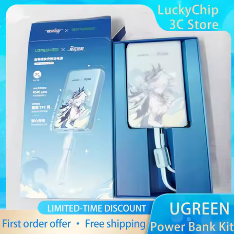 UGREEN X Honkai Star Rail Power Bank 20000mAh/10000mAh 45/55W Fast Charging Built-in USB-C Cable Dig