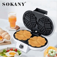 Sokany 1200W Double Honeycomb, Waffle, and Sponge Maker Convenient at Home