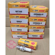 NGK PLUG 100%ORIGINAL C6HSA B8ES BP8ES BP7HS CPR6EA CPR8EA BM6A C7HA EX5 LC135 C70 KRISS RXZ MESIN P