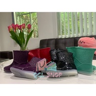 VALUE PACK WOMEN'S WATERPROOF LOW HILS BOOTS MADE OF RUBBER RAIN SHOES