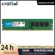 CRUCIAL DDR4 4G 8G 16GB Memoria Ram 2133 2400 2666 Mhz PC4 17000 19200 21300 RAM