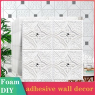 40Pcs  foam wallpaper adhesive design Wall paper wall 3D wall sticker decoration roof ceiling home w
