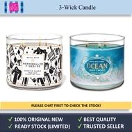 💯Original New BBW 3-Wick Scented Candle Marshmallow Fireside Ocean Driftwood Bath And Body Works Original Outlet Store