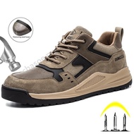 Steel Toe Safety Shoes Men Work Shoes Puncture-Proof Protective Safety Shoes Men Indestructible Shoe
