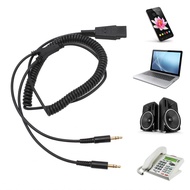 Quick Disconnect to 3.5mm Cable Dual QD Adapter for Plantronics Headset with 9.8ft Length Compatible