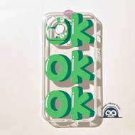 New Green Word OK Clear Phone Case For Xiaomi Redmi A5 A4 5G A3X A3 A2 A1 Plus Turbo 4 3 Y3 Y2 Y1 Mi
