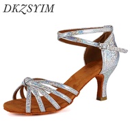 【Free Returns】 Latin Dance Shoes Brand Ballroom Women Latin Shoes Brown Female Dancing Ladies Girl I