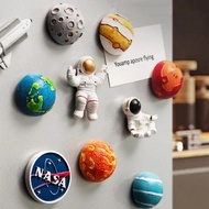 3D Planet Fridge Magnet Creative Astronaut Magnetic Fridge Stickers Decor for Whiteboard Fridge  tayenisg