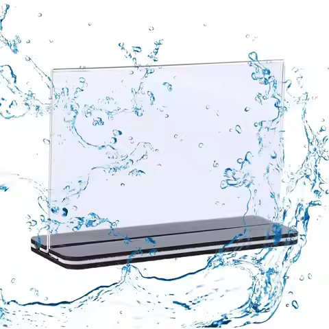 Acrylic Sign Holder, Menu Flyer Holder, Horizontal A4 Double Sided Table Menu Display Stand Table Si