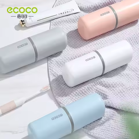 ecoco Travel Mouthwash Cup, Brushing Cup, Toothbrush, Cup, Toothbrush Set, Portable Home Wash, Tooth