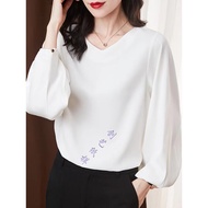 Make Clothes CX252 Shirt V-Neck Blouse Spring New Style Loose Chiffon Shirt All-Match Shirt Pattern 