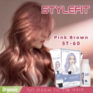 STYLEFIT Hair Color Pink Brown Plus Hair Color【100ml Hair Dye+100ml Oxidant】Hair Color Permanent