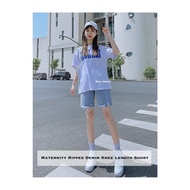 DK636 Knee-Length Ripped Denim Pants (Limited Stock/)