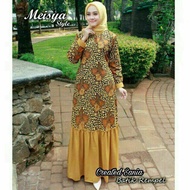 model gamis kombinasi 2021 motif batik polos Baju Gamis Model Wanita G
