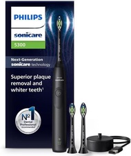 Philips Sonicare HX7101/04  聲波電動牙刷，附3支 W2 Optimal White 刷頭, 2 個強度等級、壓力警報、SmarTimer [新技术] 黑色 平行進口