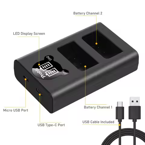 EN-EL25 EN EL25 LED Dual USB Battery charger for Nikon Z50 MH-32 EN-EL25 Rechargeable Li-ion Battery
