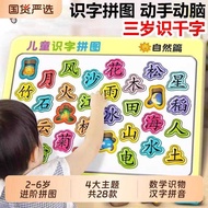 Baby Early Childhood Education Literacy Puzzle Chinese Characters Recognition Cognition Card 3-4 to 