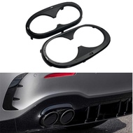 2pcs Rear Bumper Muffler Exhaust Pipe Frame Cover Kit For Mercedes Benz W177 A35 C118 CLA35 X247 GLB