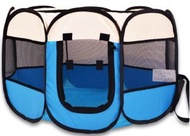 全城熱賣 - 八角寵物圍欄貓狗產房帳篷L（91*91*58cm）藍色+米色 #KHH