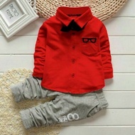 KEMEJA KRISNA KID SET DYLON KIDST, kids' clothing SET, St Dylon long-sleeved shirt SET
