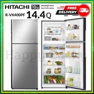 ตู้เย็น ตู้เย็นฮิตาชิ ตู้เย็น2ประตู HITACHI R-VX400PF RVX400PF Inverter Dual Fan Cooling ขนาด 14.4 คิว ซิลเวอร์ One